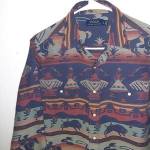NWOT Polo RL "Jacquard Cowboy Western Shirt" **Sold out everywhere**